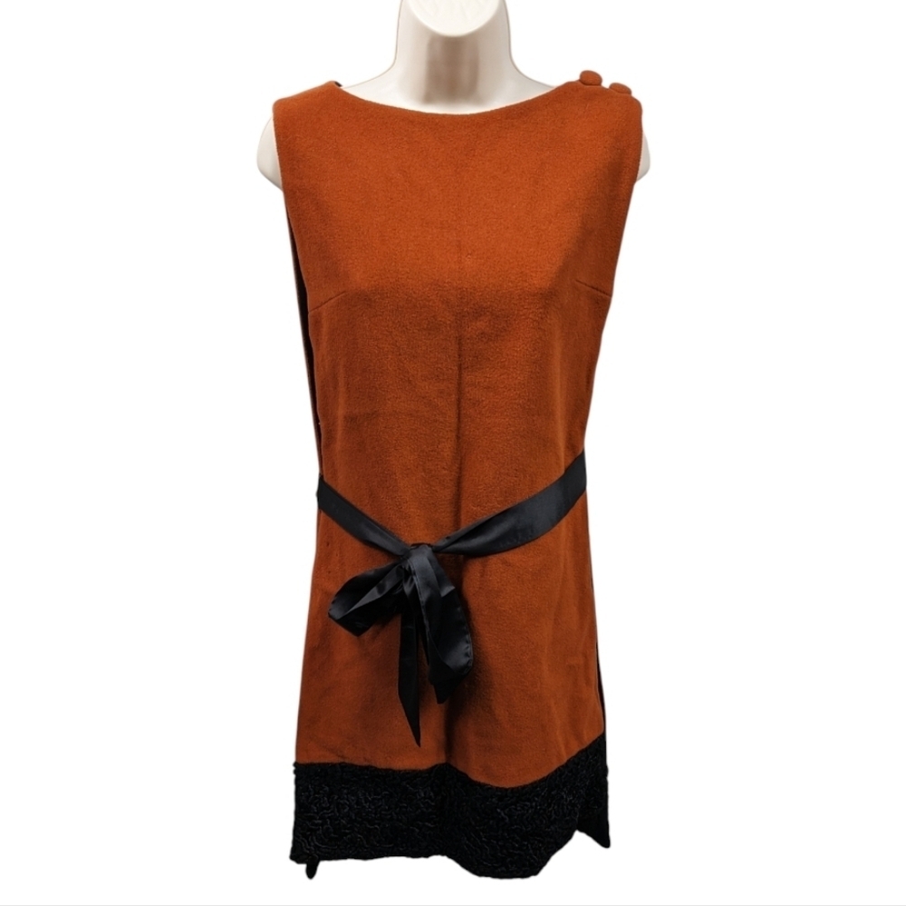 S. Eisenberg California Vintage Tabard Style Wool Dress Sz OS